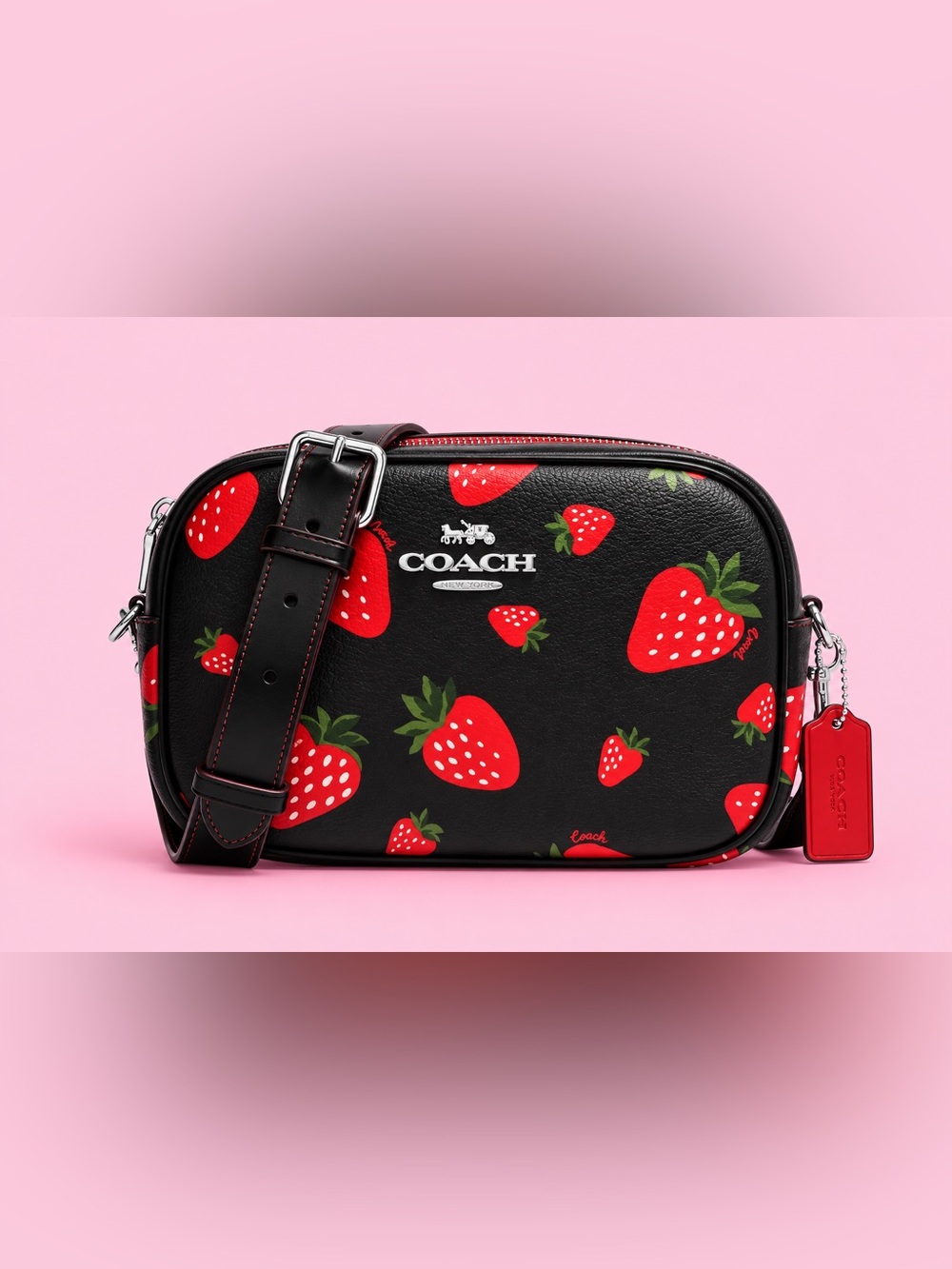 Coach Black Strawberry Crossbody Bag
